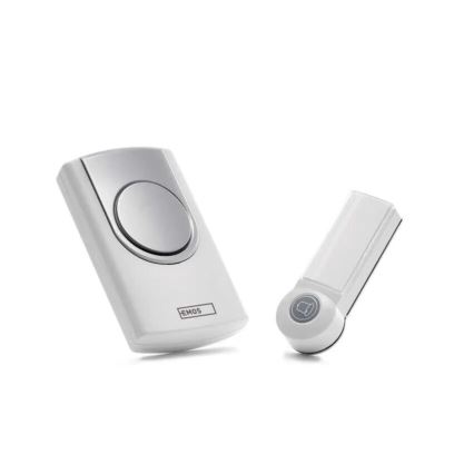 Безжичен звънец 3xAA IP44 бял/сребрист