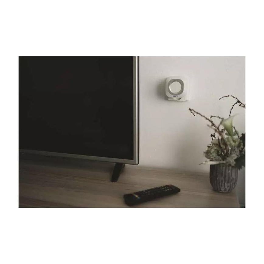 Безжичен звънец за контакт 230V + 1xCR2032 IP44 бял