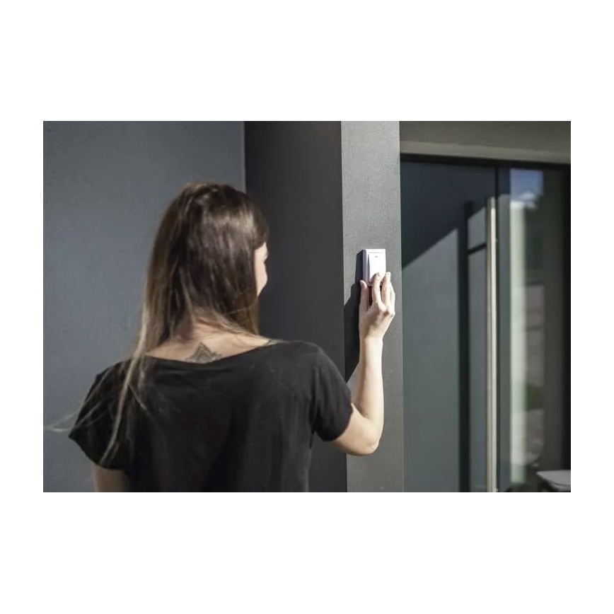 Безжичен звънец за контакт 230V IP44 бял