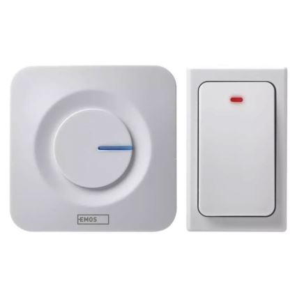 Безжичен звънец за контакт 230V IP44 бял
