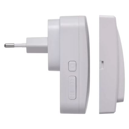 Безжичен звънец за контакт 230V IP44 бял