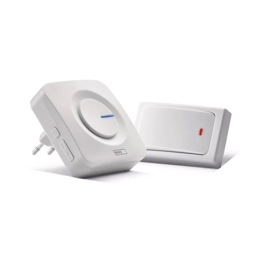 Безжичен звънец за контакт 230V IP44 бял