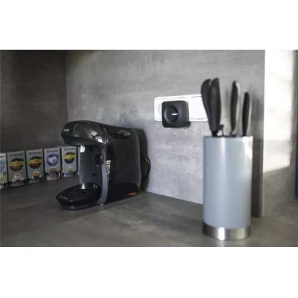 Безжичен звънец за контакт 230V IP44 черен