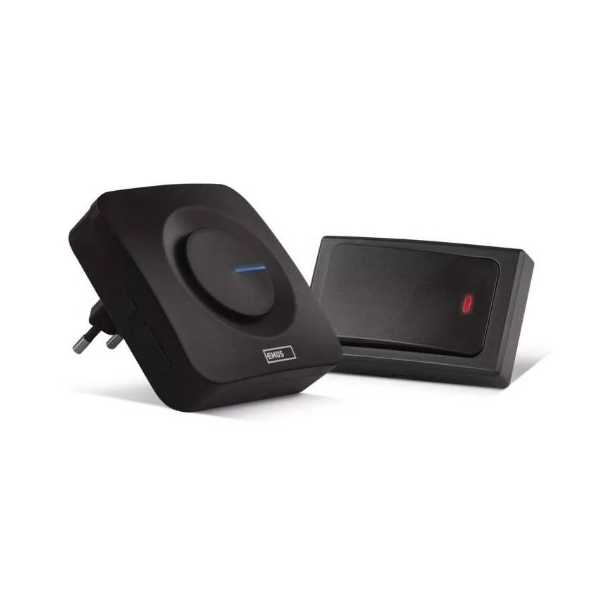 Безжичен звънец за контакт 230V IP44 черен