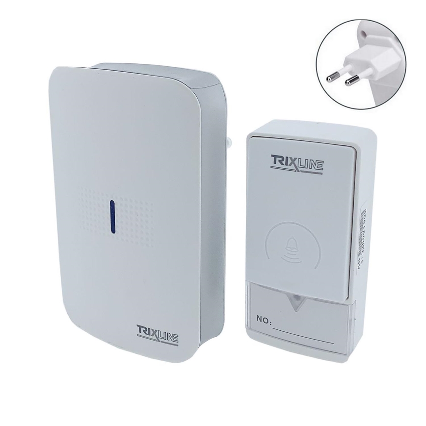 Безжичен звънец за контакт PIEZO BELL 230V + 1x23A IP40 бял