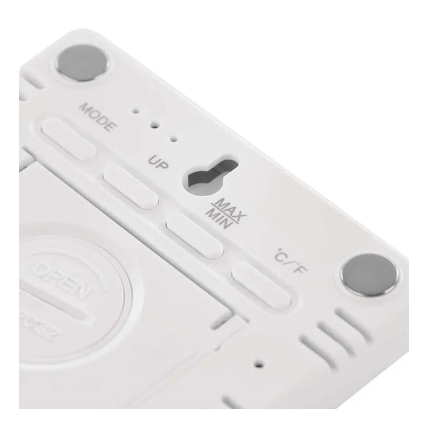 Безжичен термометър с измервател на влажността 1xCR2032 бял
