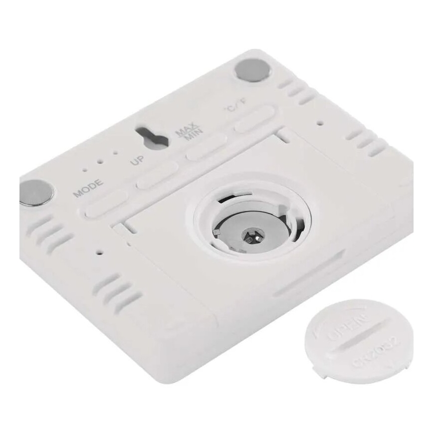 Безжичен термометър с измервател на влажността 1xCR2032 бял