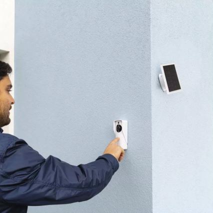Безжичен видеозвънец със соларен панел GoSmart 4400 mAh 3xAA IP44 Wi-Fi Tuya