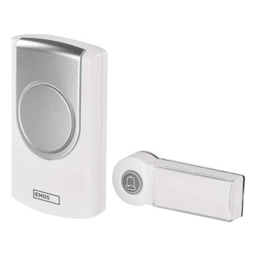 Безжичен звънец 3xAA/1xCR2032 IP44 бял/сребрист