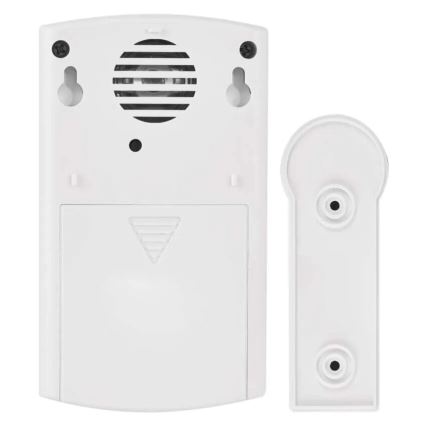 Безжичен звънец 3xAA/1xCR2032 IP44 бял/сребрист