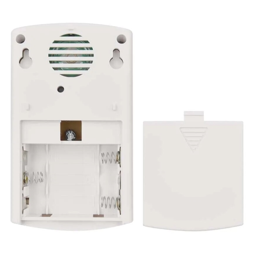 Безжичен звънец 3xAA/1xCR2032 IP44 бял/сребрист