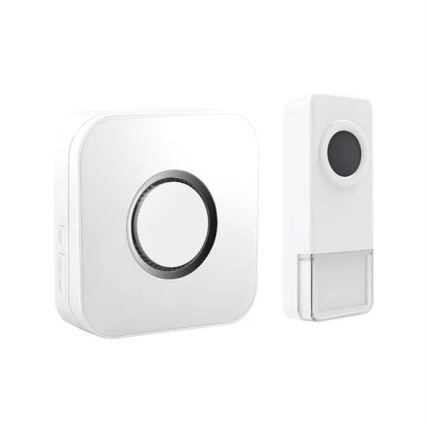 Безжичен звънец 3xAAA/1xA23 IP55 бял