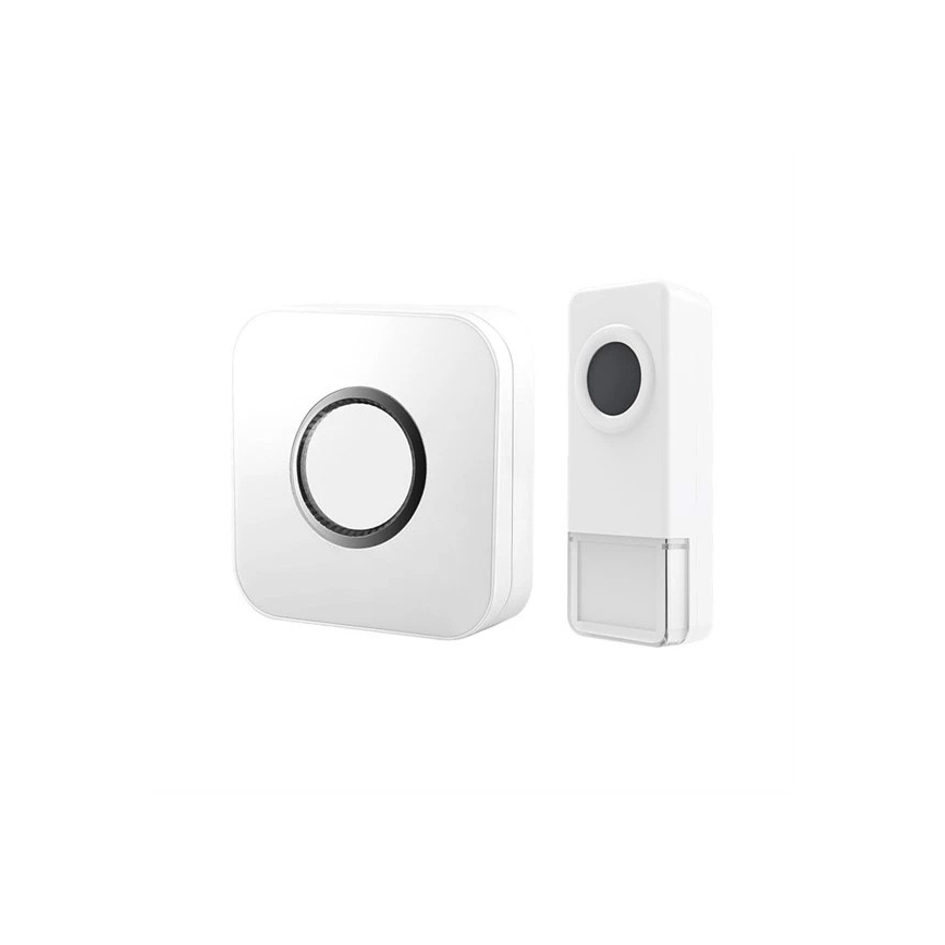 Безжичен звънец 3xAAA/1xA23 IP55 бял