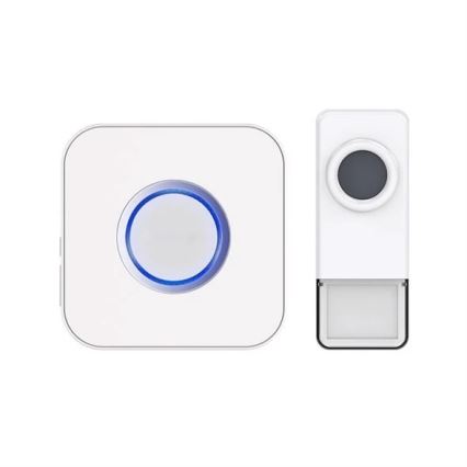 Безжичен звънец 3xAAA/1xA23 IP55 бял