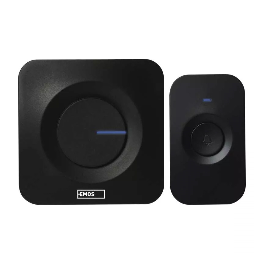 Безжичен звънец на батерии 3xAAA IP56 черен