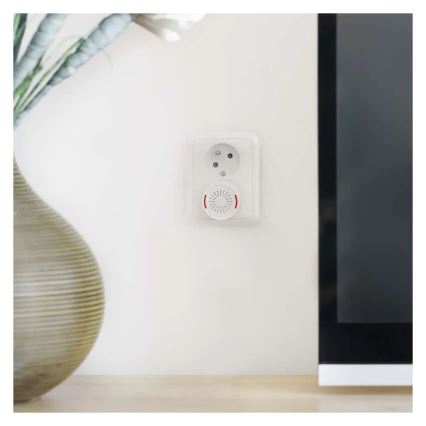 Безжичен звънец за контакт 230V + 1xCR2032 бял