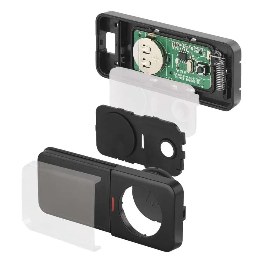 Безжичен звънец за контакт 230V + 1xCR2032 черен