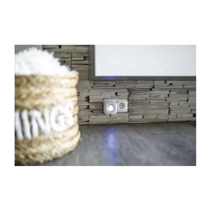 Безжичен звънец за контакт 230V + 1xCR2032 IP44 бял