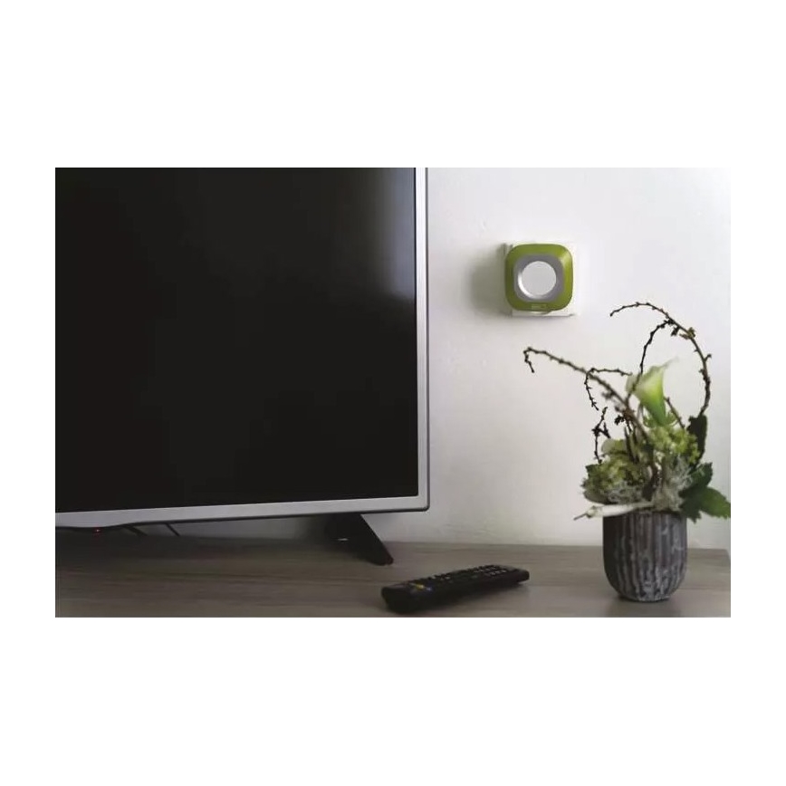 Безжичен звънец за контакт 230V + 1xCR2032 IP44 зелен