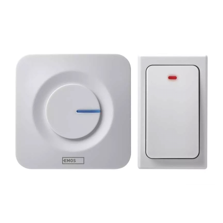 Безжичен звънец за контакт 230V IP44 бял