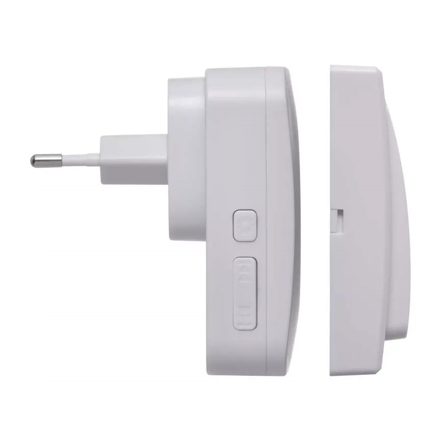 Безжичен звънец за контакт 230V IP44 бял