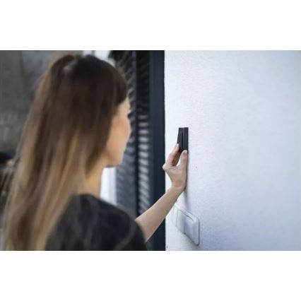 Безжичен звънец за контакт 230V IP44 черен