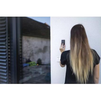 Безжичен звънец за контакт 230V IP44 черен