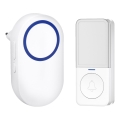 Безжичен звънец за контакт 230V IP56 бял