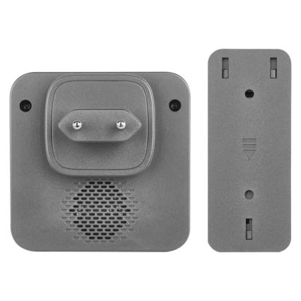 Безжичен звънец за контакт GoSmart 230V + 1xCR2032 сив Wi-Fi