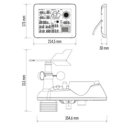 Безжична метеорологична станция 5V/3xAAA Wi-Fi Tuya