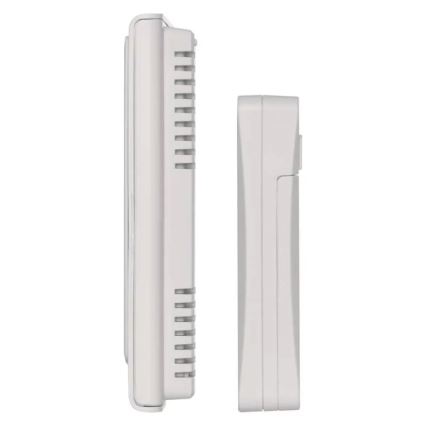 Безжична метеорологична станция с будилник 2xAAA + 2xAA бял