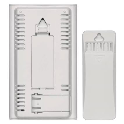 Безжична метеорологична станция с будилник 2xAAA + 2xAA бял