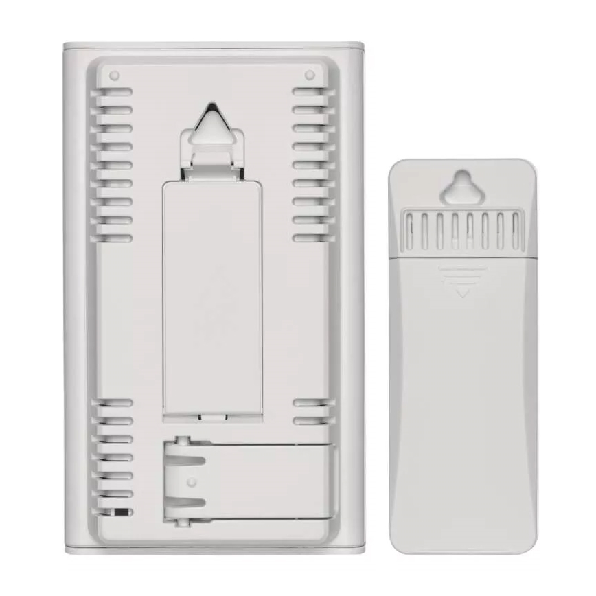 Безжична метеорологична станция с будилник 2xAAA + 2xAA бял