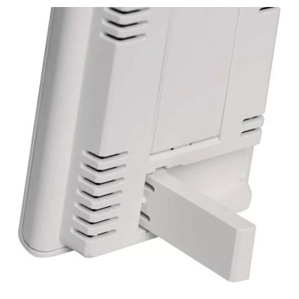 Безжична метеорологична станция с будилник 2xAAA + 2xAA бял