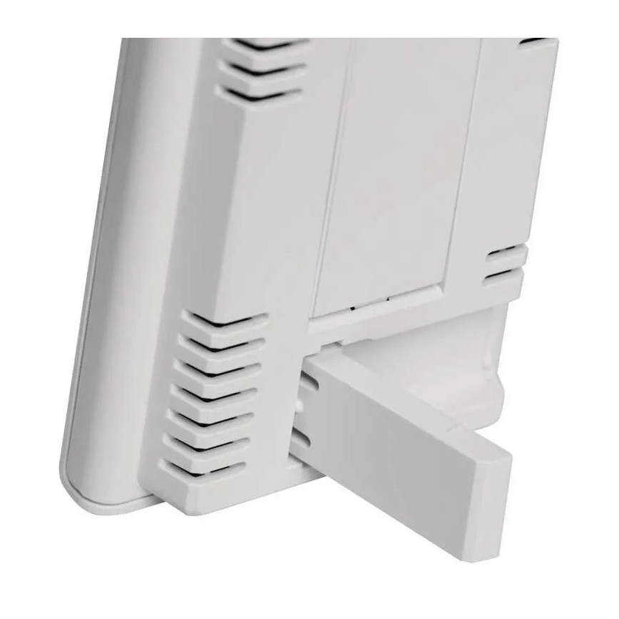 Безжична метеорологична станция с будилник 2xAAA + 2xAA бял