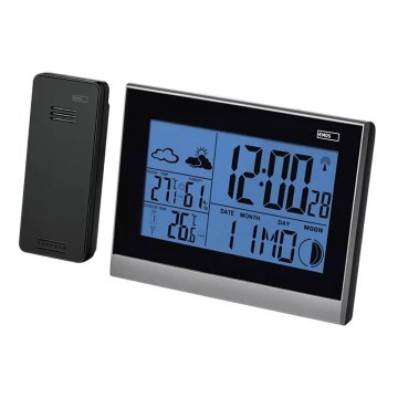 Безжична метеорологична станция с будилник 3xAAA + 2xAAA черен