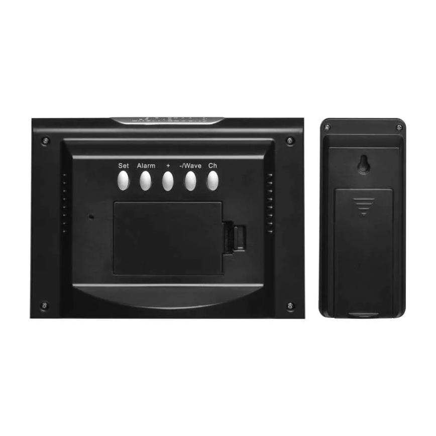 Безжична метеорологична станция с будилник 3xAAA + 2xAAA черен