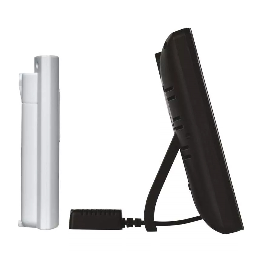 Безжична метеорологична станция с будилник 5V/3xAAA + 2xAAA черен