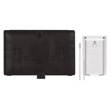 Безжична метеорологична станция с будилник 5V/3xAAA + 2xAAA черен