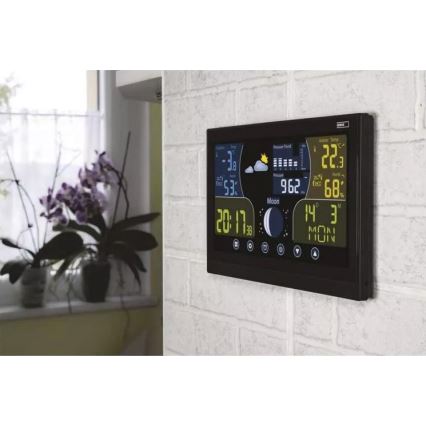 Безжична метеорологична станция с будилник 3xAAA/5V + 2xAAA черен