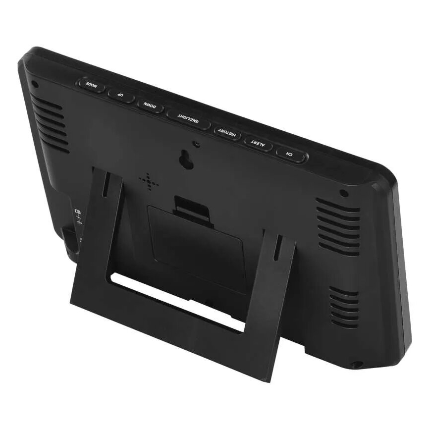 Безжична метеорологична станция с цветен LCD дисплей и дъждомер 3xAAA черен