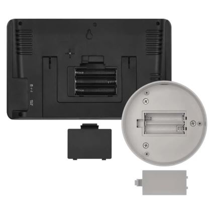 Безжична метеорологична станция с цветен LCD дисплей и дъждомер 3xAAA черен