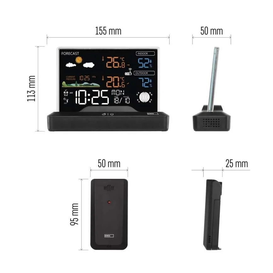 Безжична метеорологична станция 5V/2xAAA + 2xAAA