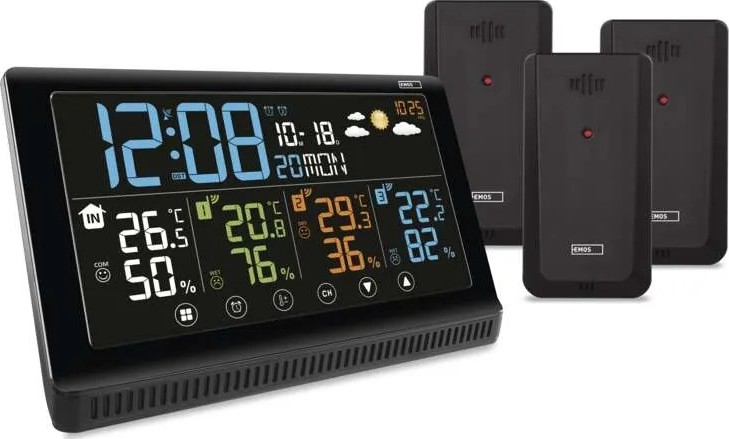Безжична метеостанция с три сензора 5V/3xAAA + 2xAAA