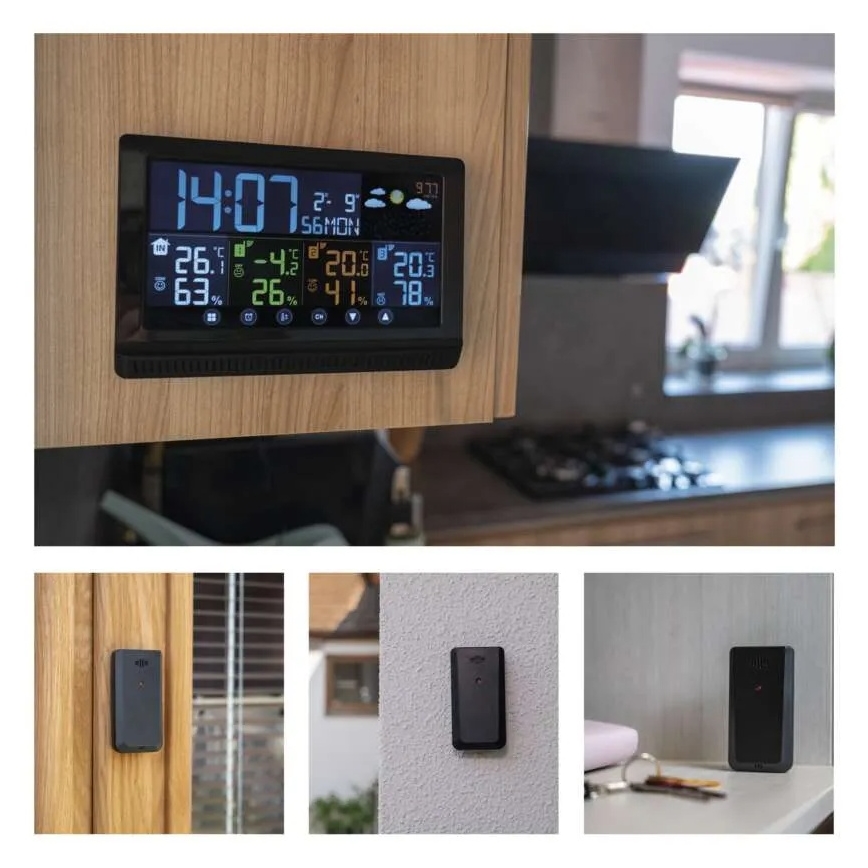 Безжична метеостанция с три сензора 5V/3xAAA + 2xAAA