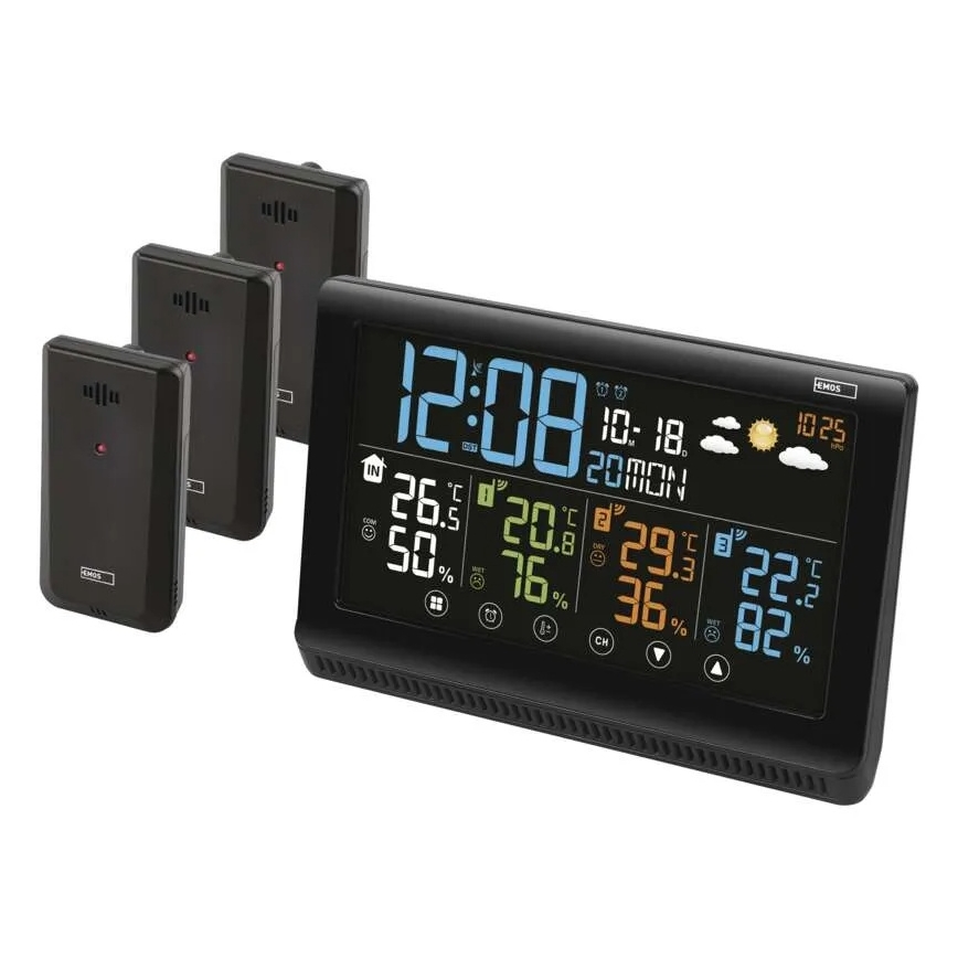 Безжична метеостанция с три сензора 5V/3xAAA + 2xAAA