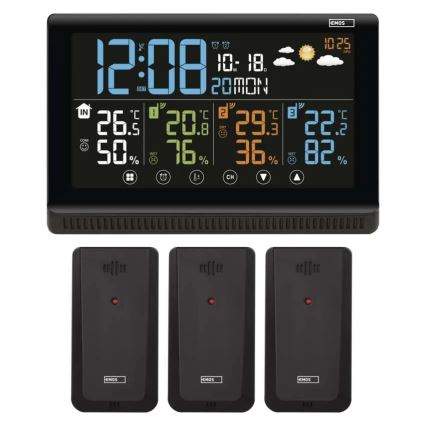 Безжична метеостанция с три сензора 5V/3xAAA + 2xAAA