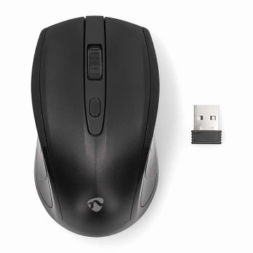 Безжична мишка 800/1200/1600 DPI 2xAAA черен