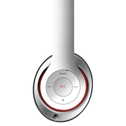 Безжични слушалки с Bluetooth, 400 mAh, бели