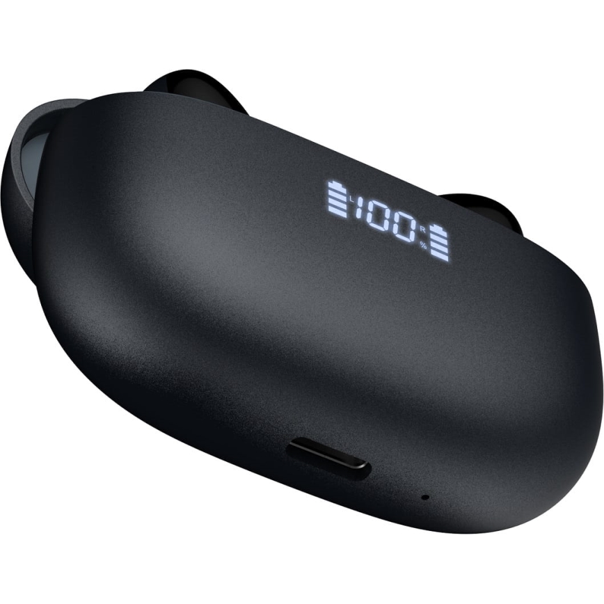 Безжични слушалки с ANC+ENC, 300 mAh + 2x 40 mAh, черни